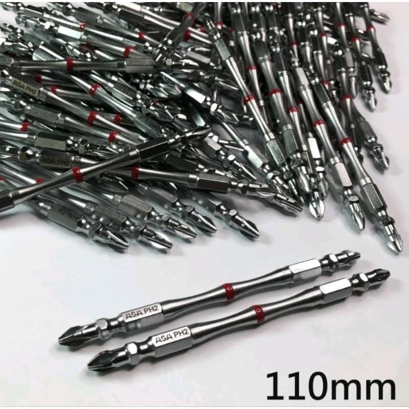 台灣製ASA高扭力2號起子頭Torsion bit 雙頭起子頭PH2 #2 十字起子頭電動電鑽-細節圖5