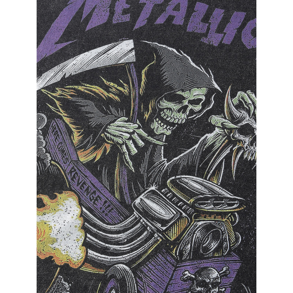 [HORMES] 5226 復古黑 洗水 做舊 仿舊 暗黑 骷髏 印花 寬鬆版型 男女皆可 短袖 水洗踢 短T-細節圖3