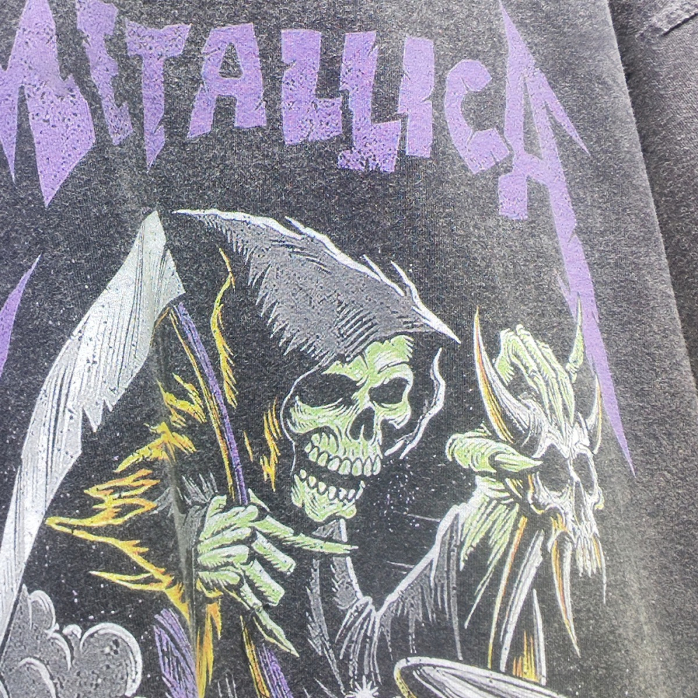 [HORMES] 5226 復古黑 洗水 做舊 仿舊 暗黑 骷髏 印花 寬鬆版型 男女皆可 短袖 水洗踢 短T-細節圖8