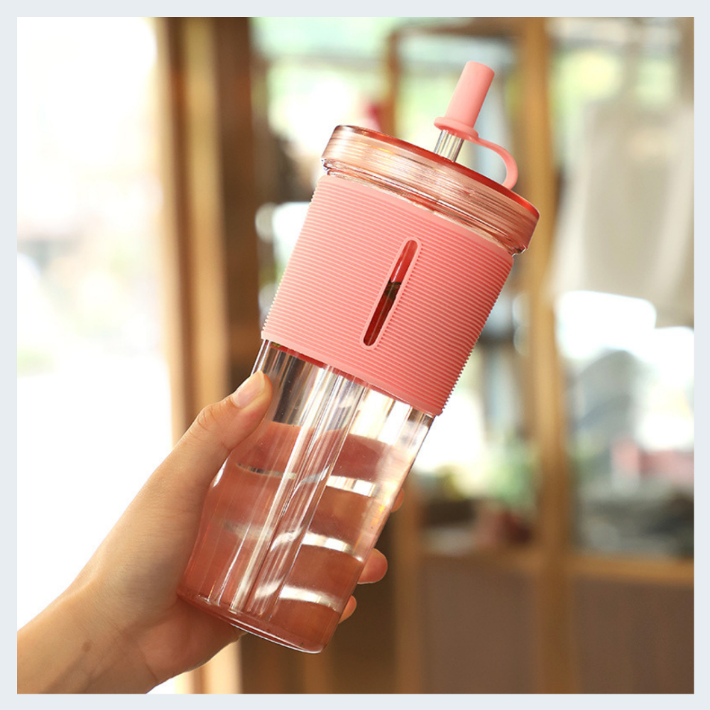 吸管杯 700ml吸管杯 奶茶杯 環保杯 果汁杯 隨身杯 隨行杯 環保隨手杯 吸管飲料杯 防撞手搖杯 防摔杯-細節圖8