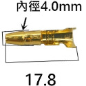 子彈端子4.0 mm 3.5 mm 護套 端子 子彈頭 公母對接 金色 取電器 DIY 電源線端子 冷壓端子 子彈型 取-規格圖6