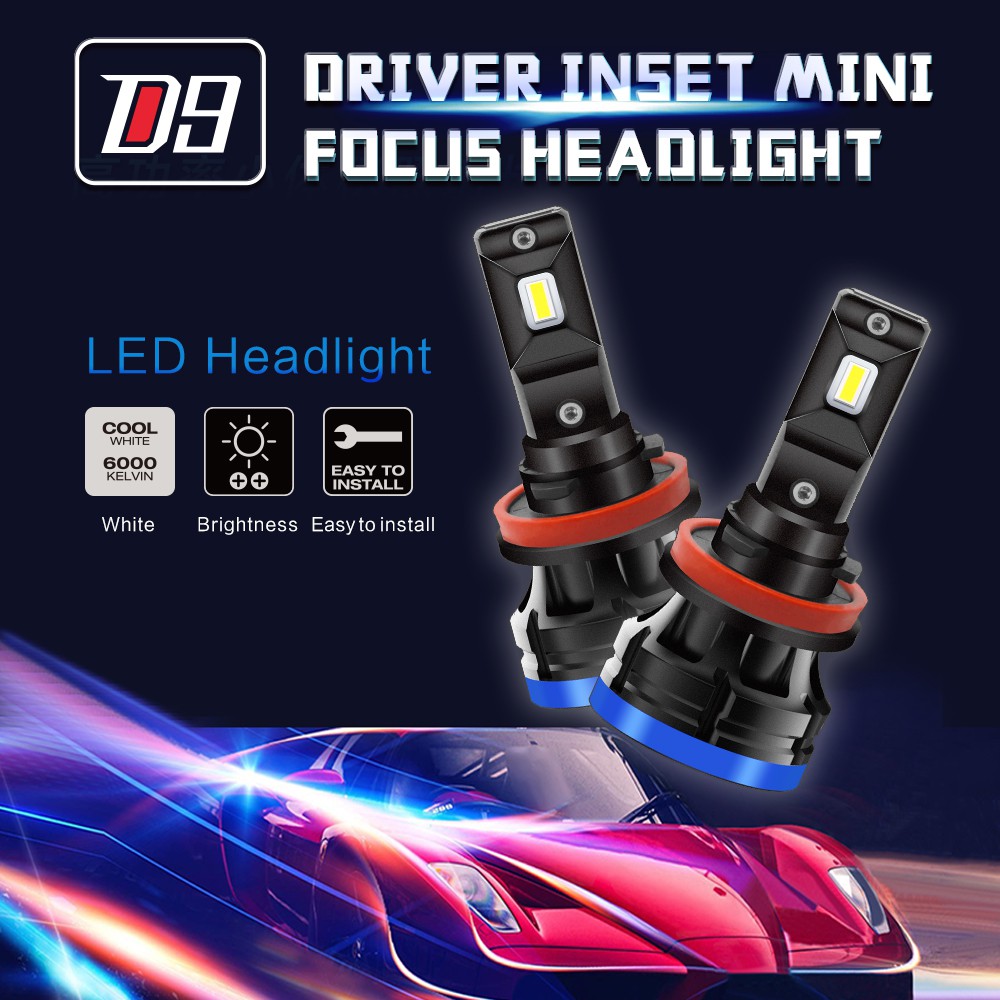 D9 渦輪風扇 可調焦距 6000LM H4/HS1/H8/H9/H10/9012 LED 頭燈 大燈 汽車 機車-細節圖4