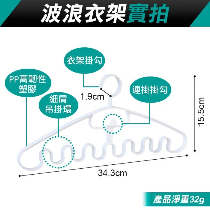 板橋現貨【可連掛 波浪衣架】疊掛衣架.連掛衣架.領帶架.吊帶架.防滑衣架.皮帶收納.絲巾收納.曬衣架【傻瓜批發】PM3-細節圖2