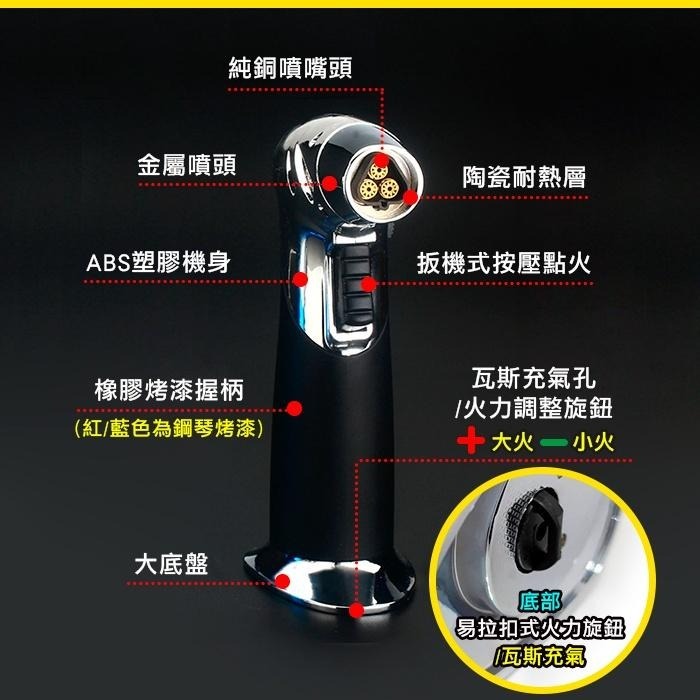 板橋現貨【三直沖噴火槍】防風打火機.直沖打火機.瓦斯焊槍噴槍.雪茄打火機.烘焙維修烤肉.可倒噴【傻瓜批發】AT805-細節圖3