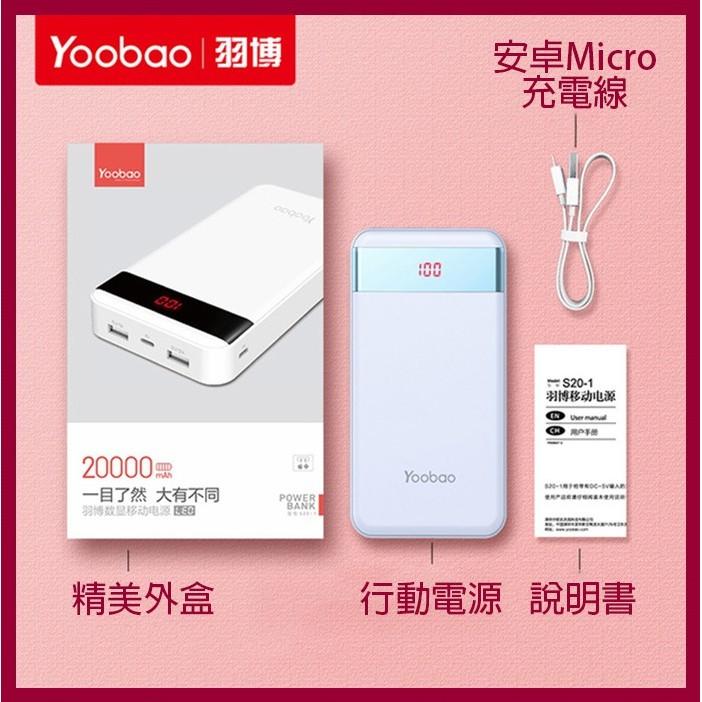 【傻瓜量販】羽博 S20-1 20000mah 行動電源 移動電源 安卓 micro usb 蘋果 雙輸入 雙輸出-細節圖2