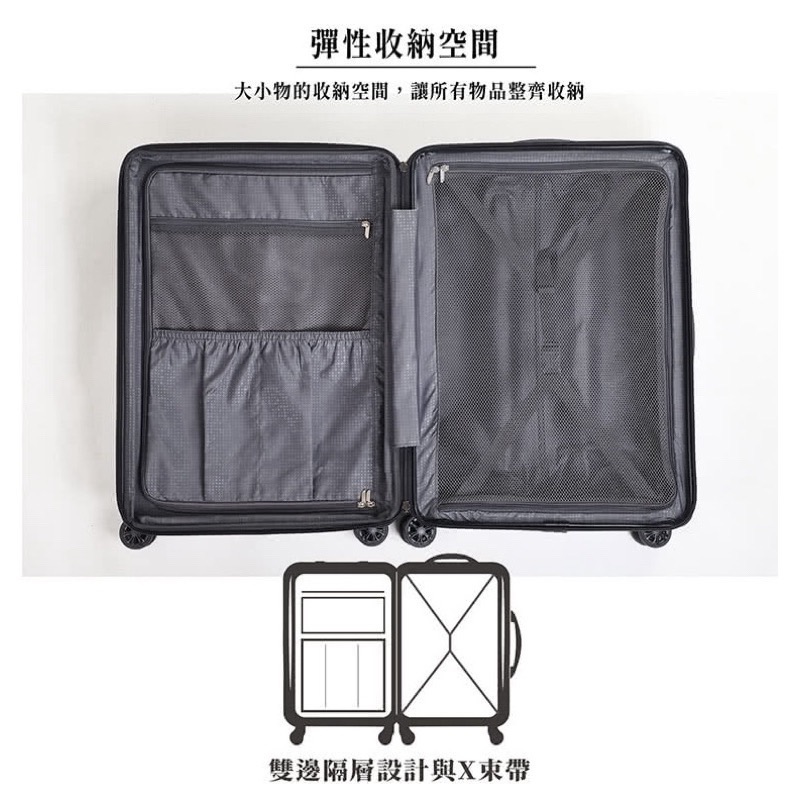 [全新未拆] deya Velo Slim 輕奢時尚流線旅行箱28吋 曜石黑-細節圖7