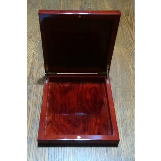 北歐 風格 實木復古正方形 木盒 收納儲物收藏首飾收結婚證木質方盒子-細節圖2