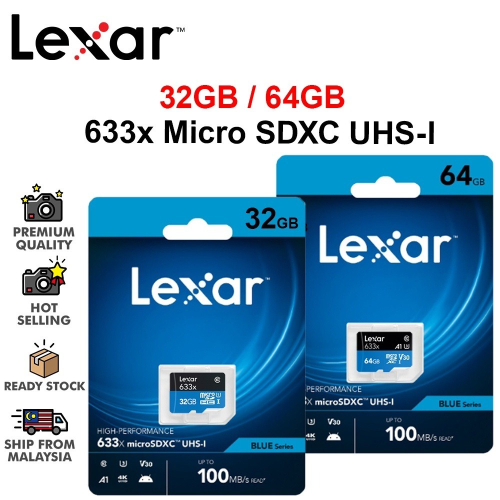 Lexar 雷克沙 microSDXC 64GB U3記憶卡 100mb