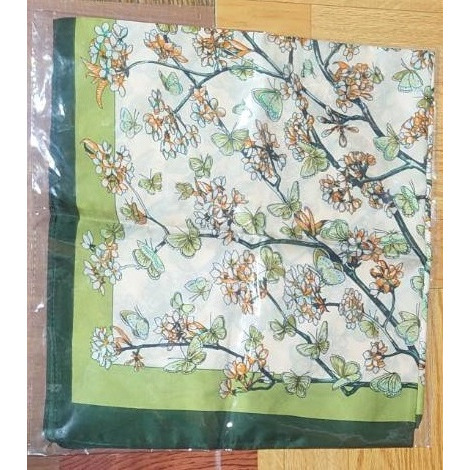 女士手帕 絲巾 薄款 透明繡花 方巾刺繡小手絹 斜紋綢 大方巾 女款 披肩 絲巾 印花 頭巾 圍巾 裝飾-規格圖1