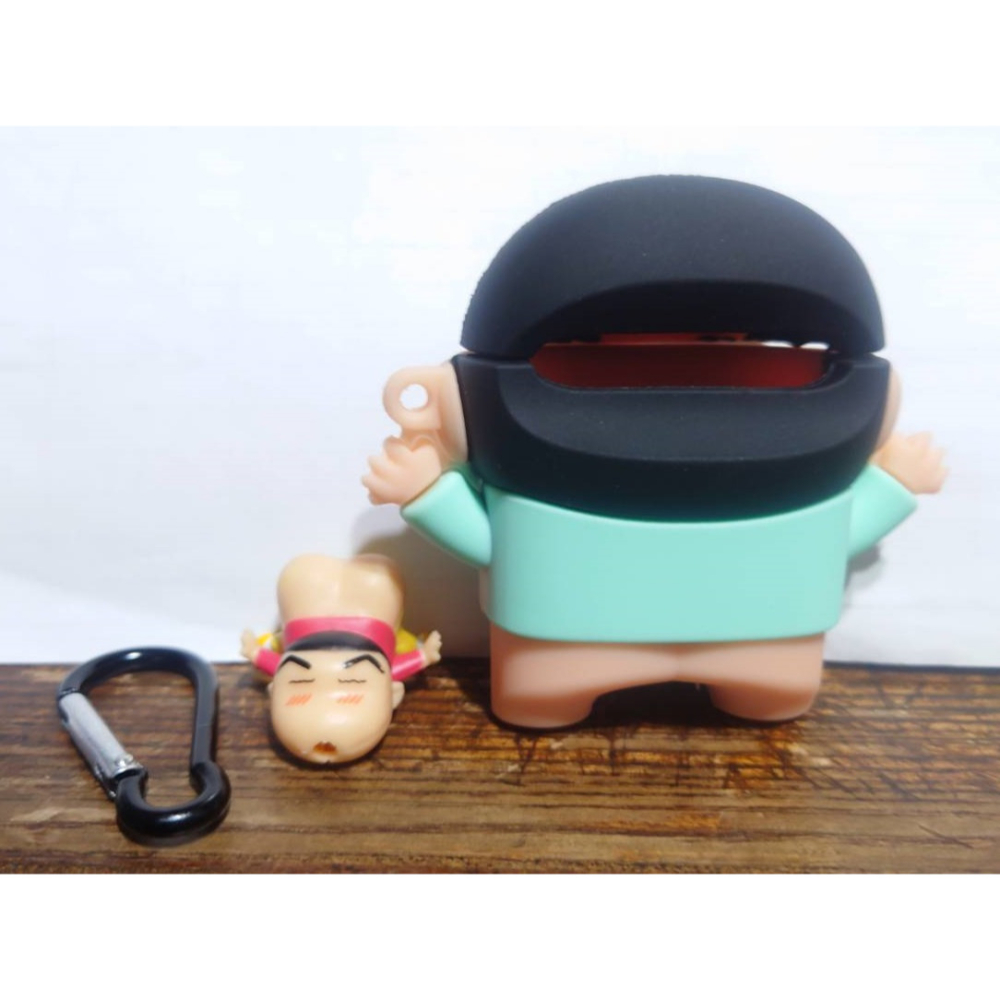 日系卡通 惡搞 漏大象蠟筆小新 軟殼 Airpods保護套 Airpods pro保護套 123代蘋果藍芽耳機防摔殼-細節圖2