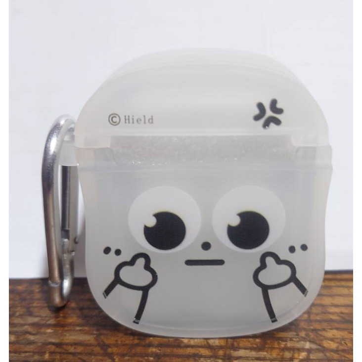 國際友好手勢 豎中指 眼睛會動 磨砂軟殼 適用於AirPods 3代耳機套AirPods Pro蘋果藍牙耳機保護套送掛鉤-細節圖2