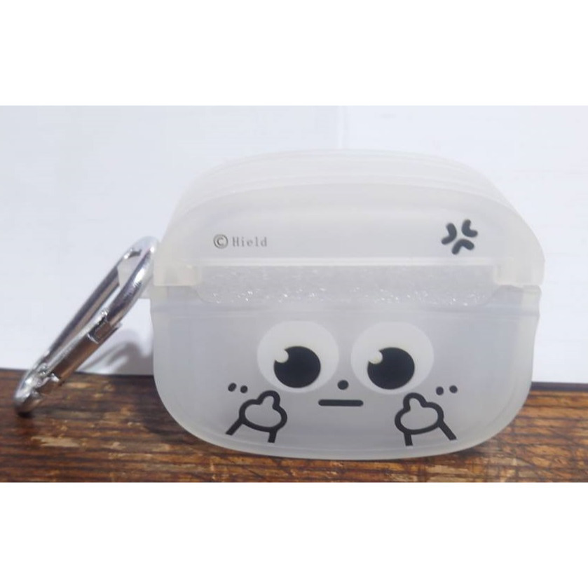 國際友好手勢 豎中指 眼睛會動 磨砂軟殼 適用於AirPods 3代耳機套AirPods Pro蘋果藍牙耳機保護套送掛鉤-細節圖4
