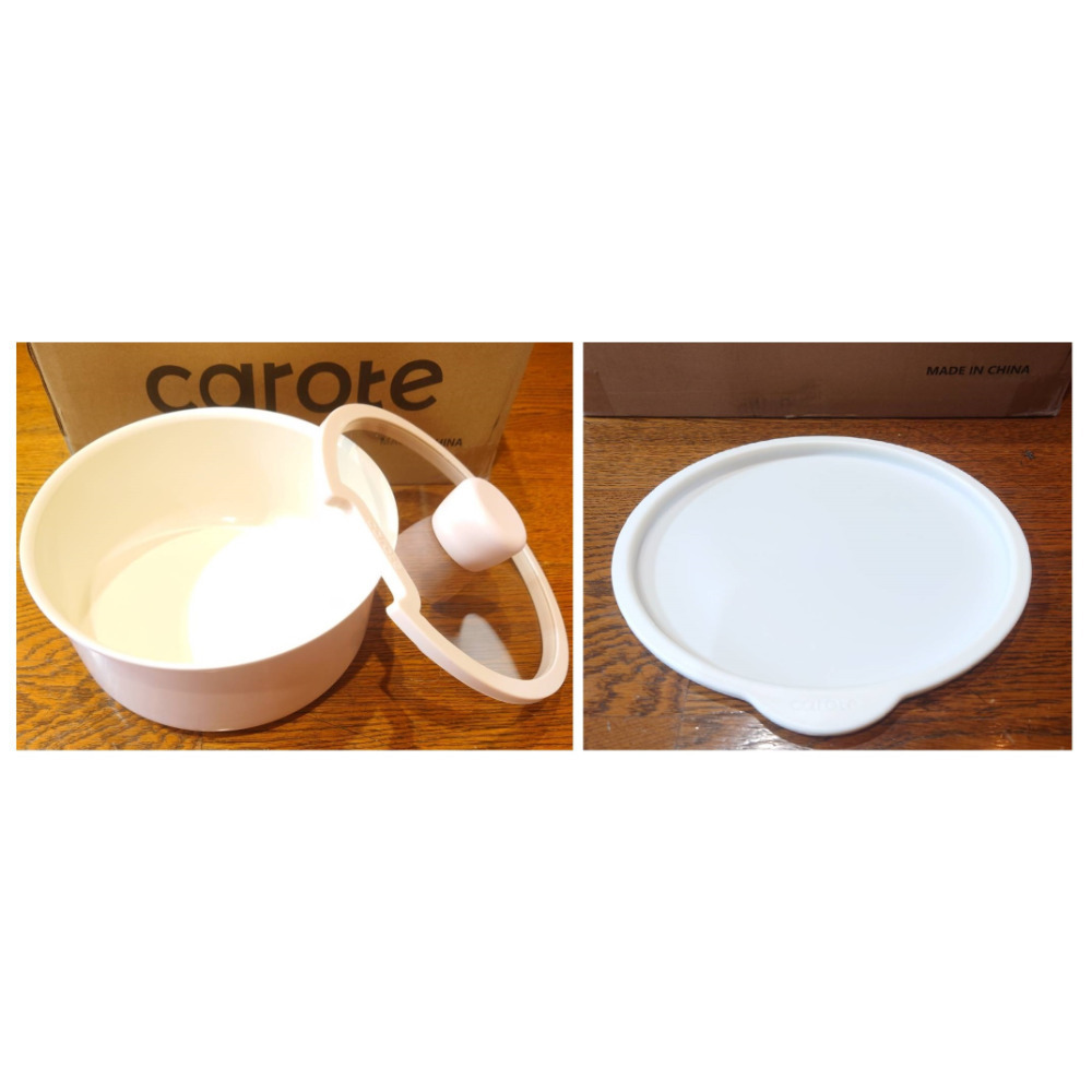 CAROTE 粉色麥飯石不沾鍋 分離式手把 26cm煎炒鍋  20cm 26cm平底鍋 玻璃鍋蓋 18cm 20cm湯鍋-規格圖1