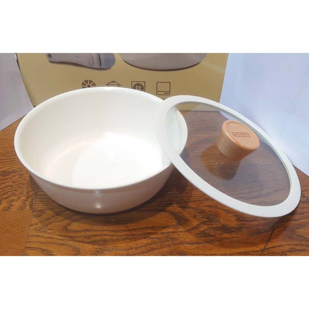 ANDY MAY2 韓式陶瓷塗層不沾鍋 分離式手把 玻璃鍋蓋 湯鍋20cm  平底鍋24cm  煎炒鍋26cm-規格圖1