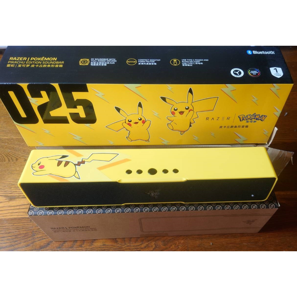 Razer雷蛇同款喇叭 音響寶可夢皮卡丘限定 利維坦巨獸 V2 X條形炫彩RGB音箱電腦重低-細節圖2