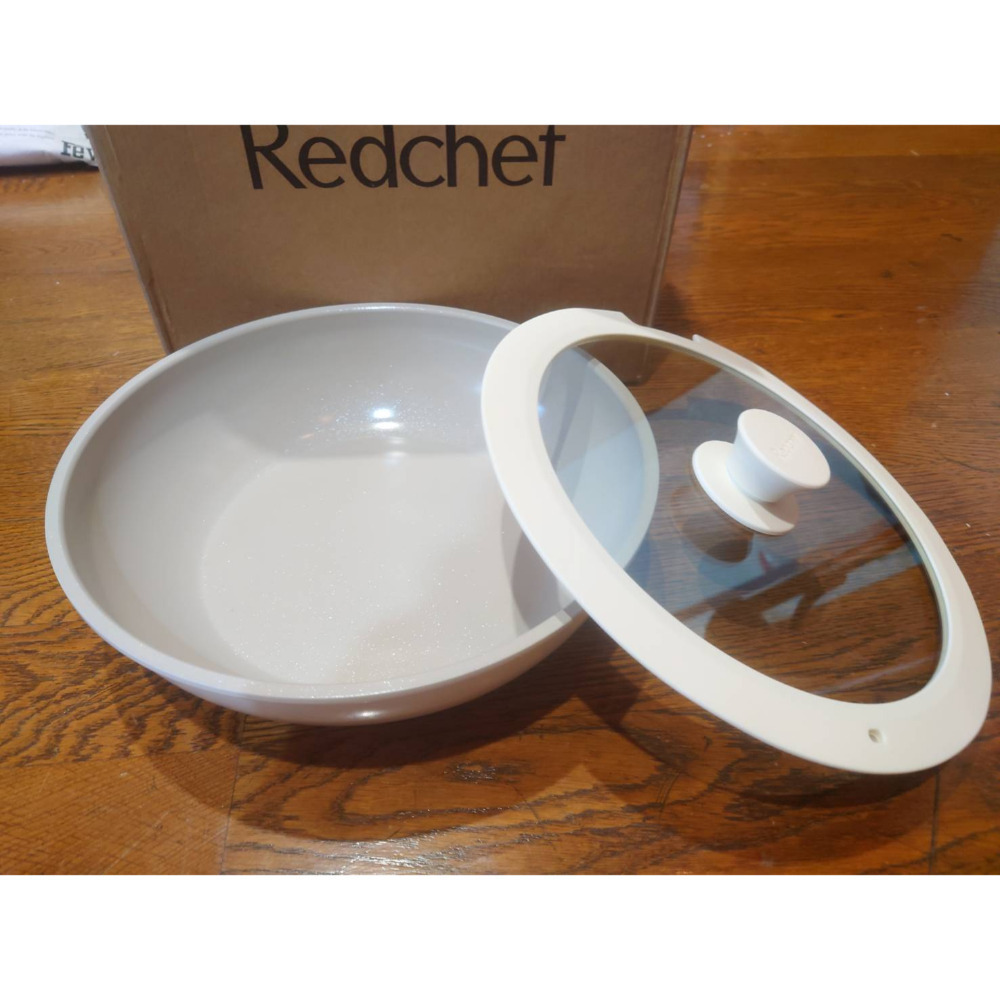Redchef陶瓷岩不沾鍋具 分離式手把 26cm煎炒鍋  20cm 26cm平底鍋 玻璃鍋蓋 18cm 20cm湯鍋-規格圖1