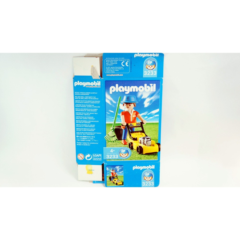 摩比 playmobil 3233 園丁與割草機 草耙 除草機-細節圖6