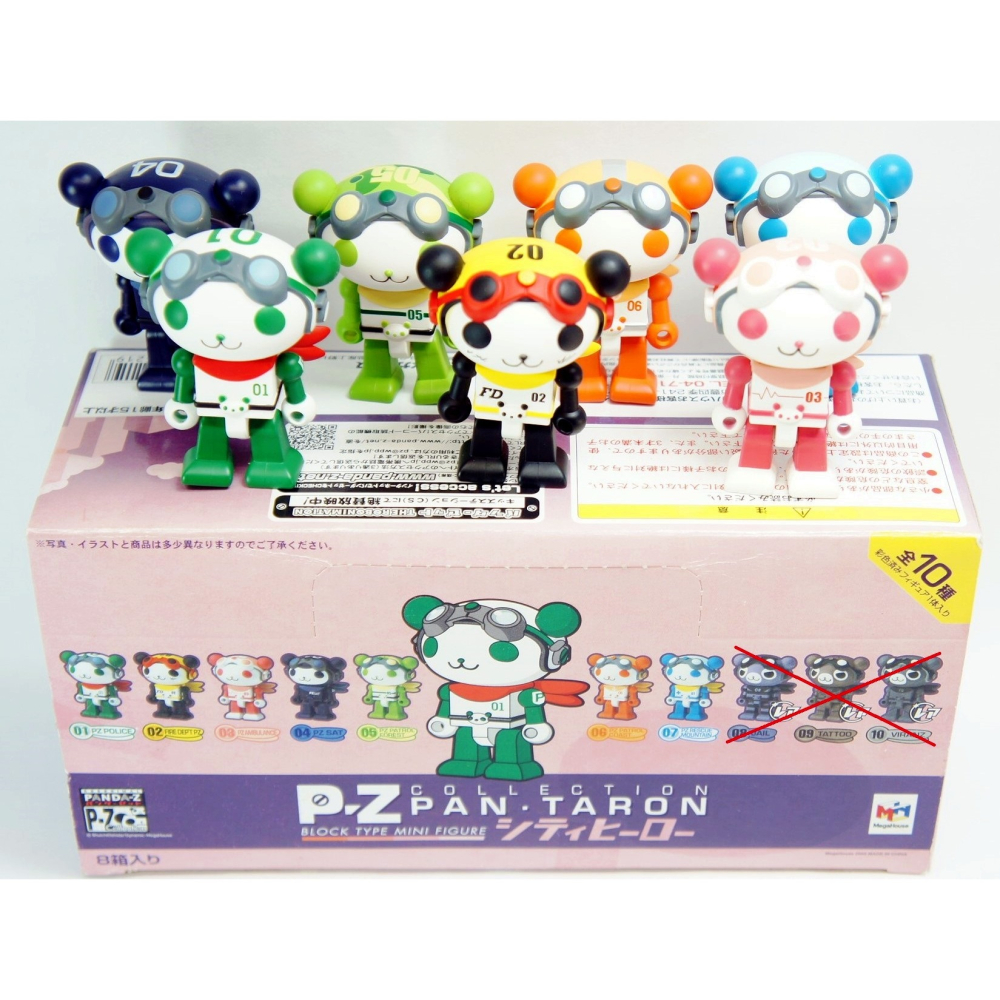 熊貓鐵金剛 panda-z 關節可動 P-Z PAN TARON BLOCK TYPE MINI FIGURE 積木造型-細節圖2