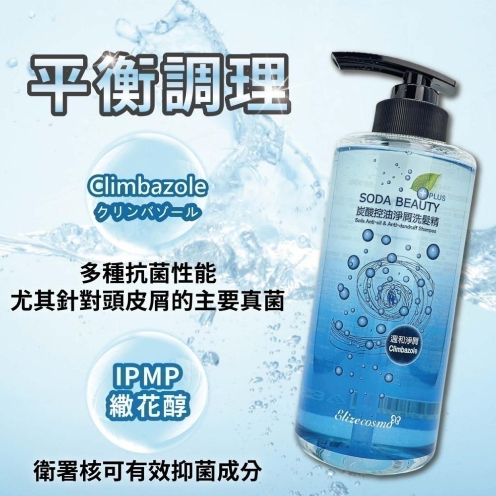 SODA BEAUTY炭酸控油淨屑洗髮精PLUS(500g/瓶) 涼感🉑抗屑 控油 止癢 淨屑-細節圖2
