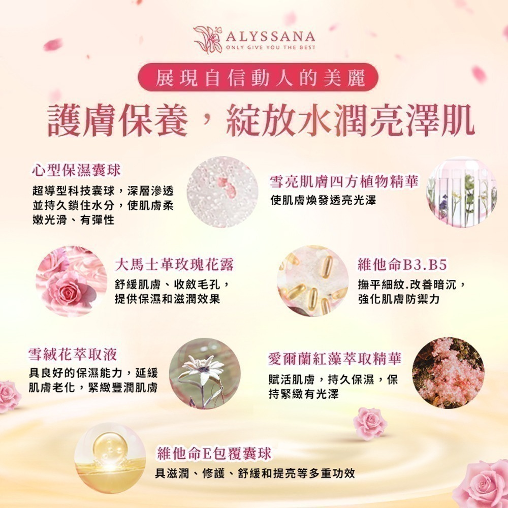 ALYSSANA 大馬士革玫瑰VIT-E微分子精華水120ml/瓶-細節圖3