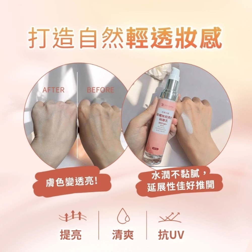 【FB社團團購新品】ALYSSANA 防曬無瑕潤色隔離乳30ml/瓶 純物理防曬 孕婦可 可直接下單-細節圖6