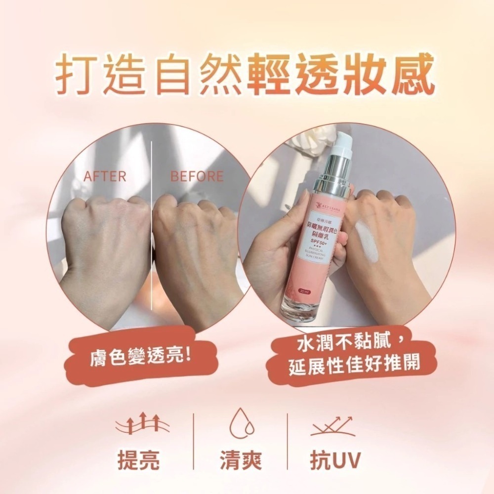 【FB社團】ALYSSANA 防曬無瑕潤色隔離乳30ml/瓶 純物理防曬 孕婦可 可直接下單-細節圖6