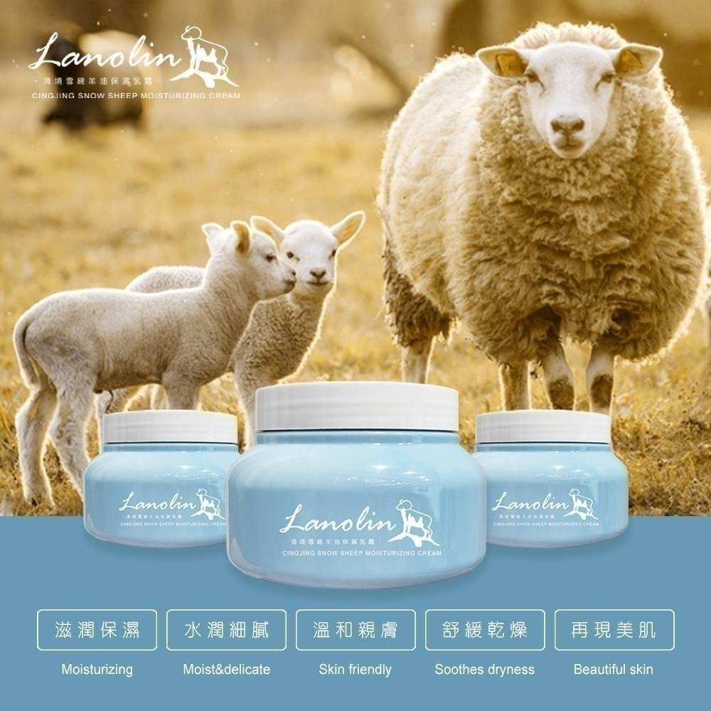 清境雪綿羊油保濕乳霜 (250ml/瓶) 身體乳 四季皆適用 滋潤保濕 輕盈質地不黏-細節圖3
