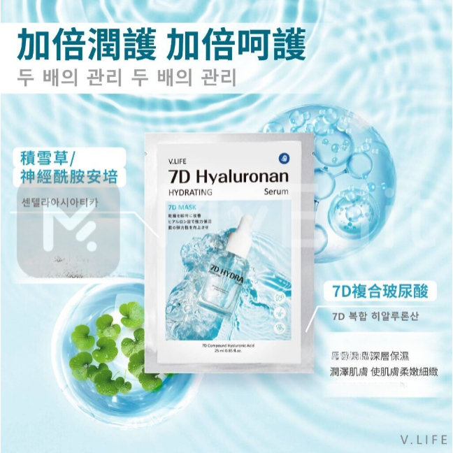 女王家 微分子胜肽玻尿酸保濕面膜25ml/片 積雪草 玻尿酸-細節圖2