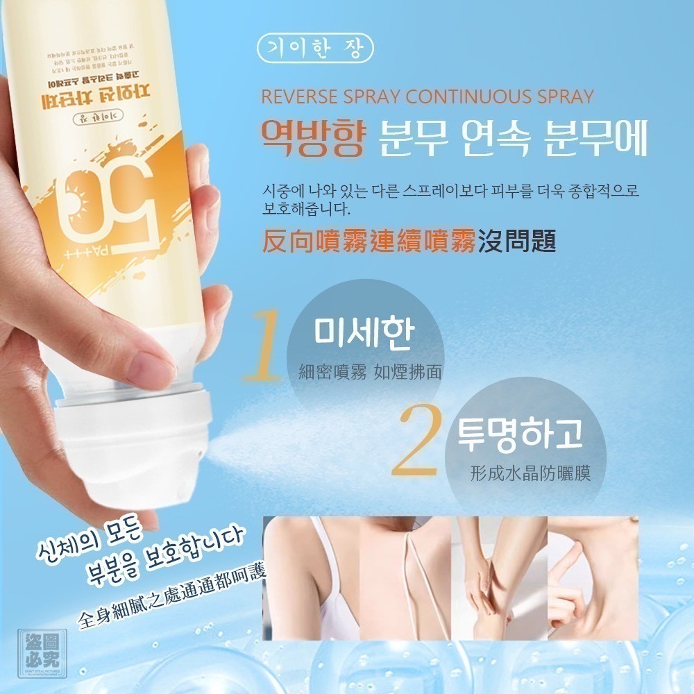 奇麗庄 冰晶防曬噴霧90ml SPF50+PA+++冰涼感防曬 淡柑橘香 可上飛機捷運 全身可用-細節圖6