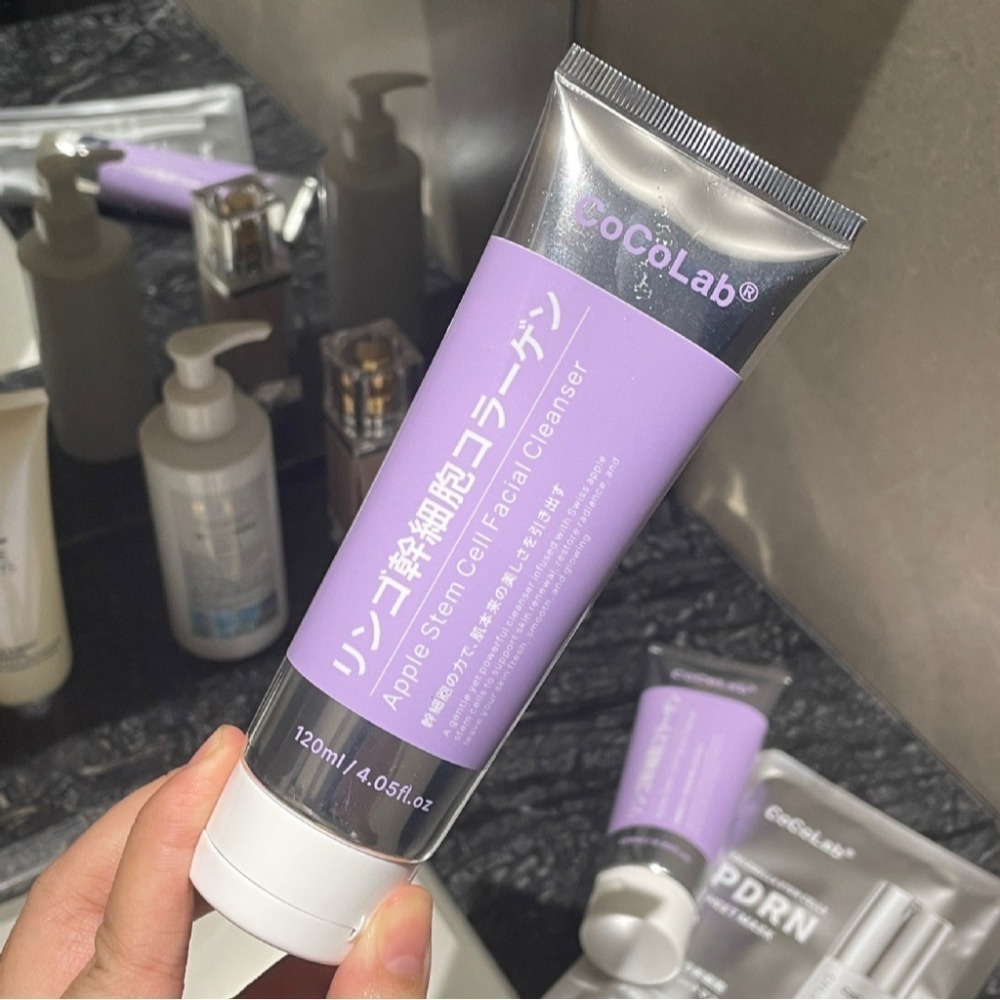 CoCoLab  蘋果幹細胞萃取亮白洗面乳(120ml+120ml/組) 潔顏乳 小紫管-細節圖2