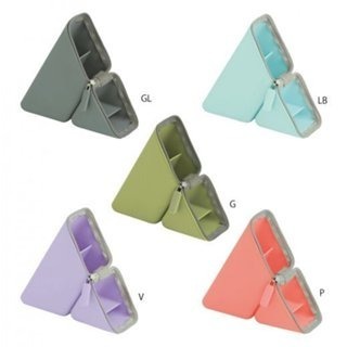 ◖魔女美妝◗ 日本 SONiC Kakusta 便攜式 矽膠 磁吸式 三角 直立式 筆筒 收納包 多功能-細節圖5