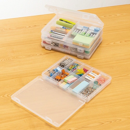 ◖魔女美妝◗ 日本製 YAMADA SIKIRI 透明 收納盒 整理盒 10格 飾品 藥盒 小物 文具收納 工具盒 零件-細節圖3