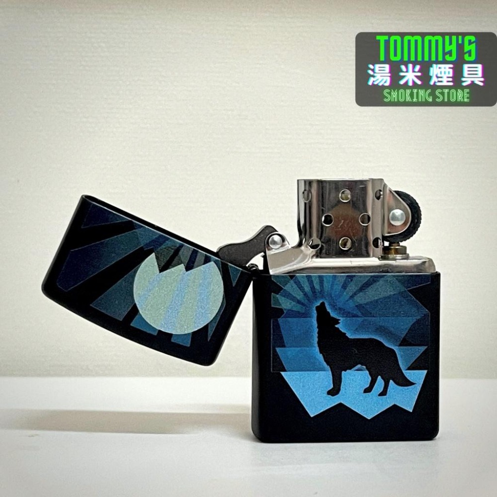 『實體店面🏠』正品 美國 ZIPPO 打火機- Wolves系列『滿月狼嚎』黑色消光烤漆『型號29864』-細節圖4