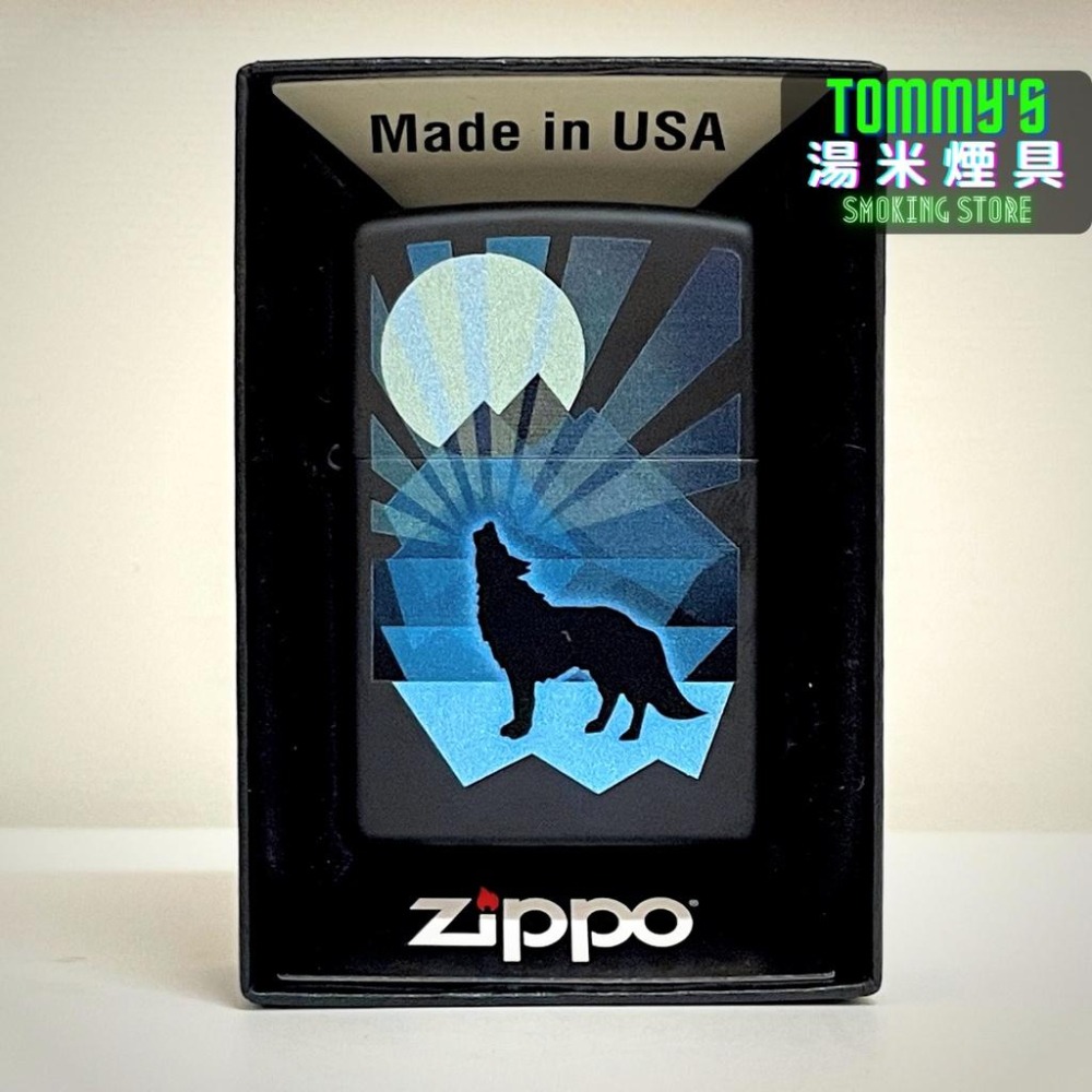 『實體店面🏠』正品 美國 ZIPPO 打火機- Wolves系列『滿月狼嚎』黑色消光烤漆『型號29864』-細節圖7