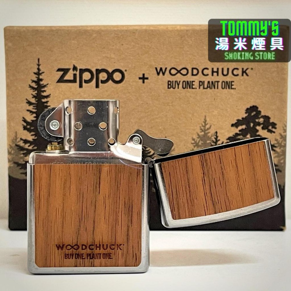 『實體店面🏠』正品 美國 ZIPPO 打火機-WOODCHUCK『幸運草』鍍鉻刷舊紋路『型號49056』-細節圖5