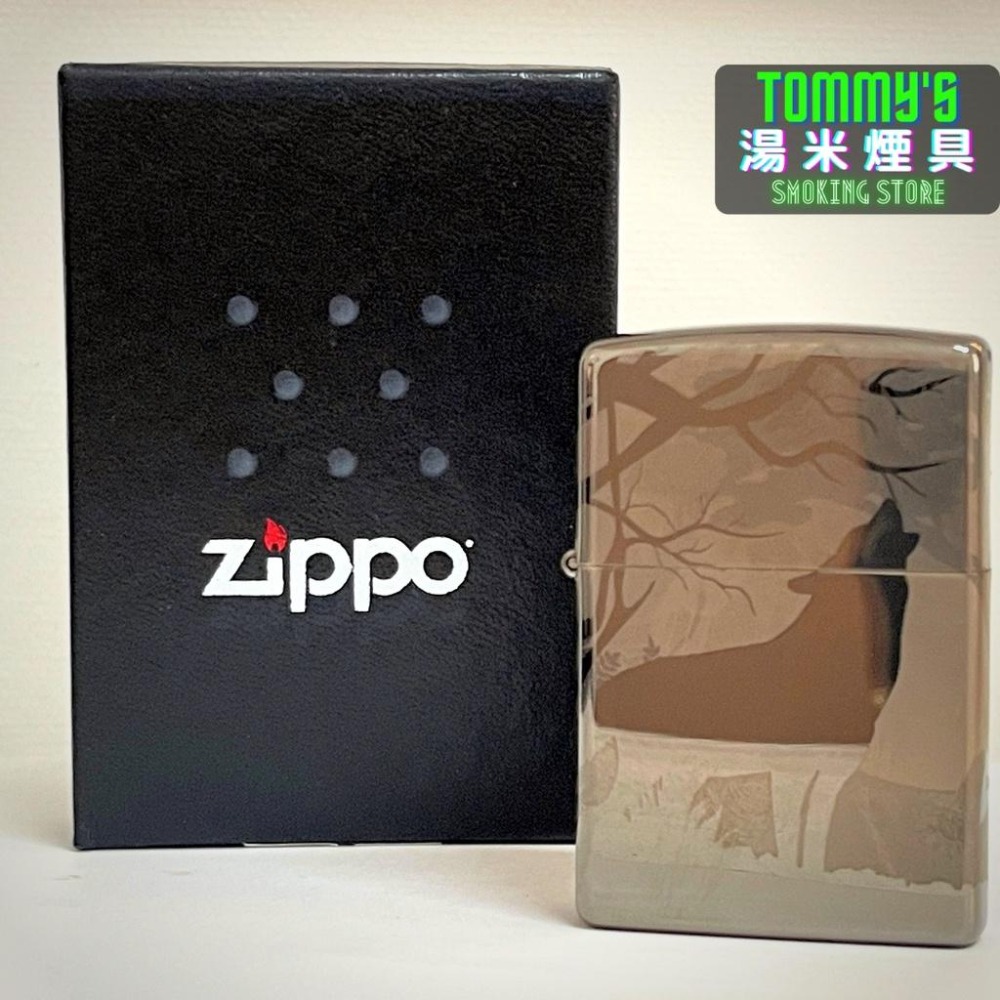 『實體店面🏠』正品 美國 ZIPPO 打火機- Wolves系列『林中狼嚎』黑冰鏡面拋光『型號49188』-細節圖7