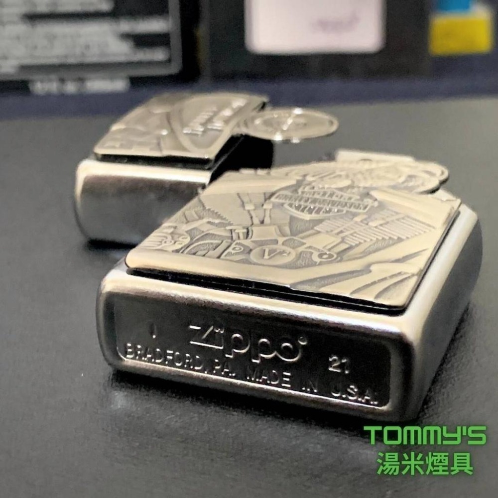 『實體店面🏠』正品 美國Zippo 打火機- 哈雷系列-鍍鉻刷舊機身『V2引擎』型號29266『湯米煙具』-細節圖3