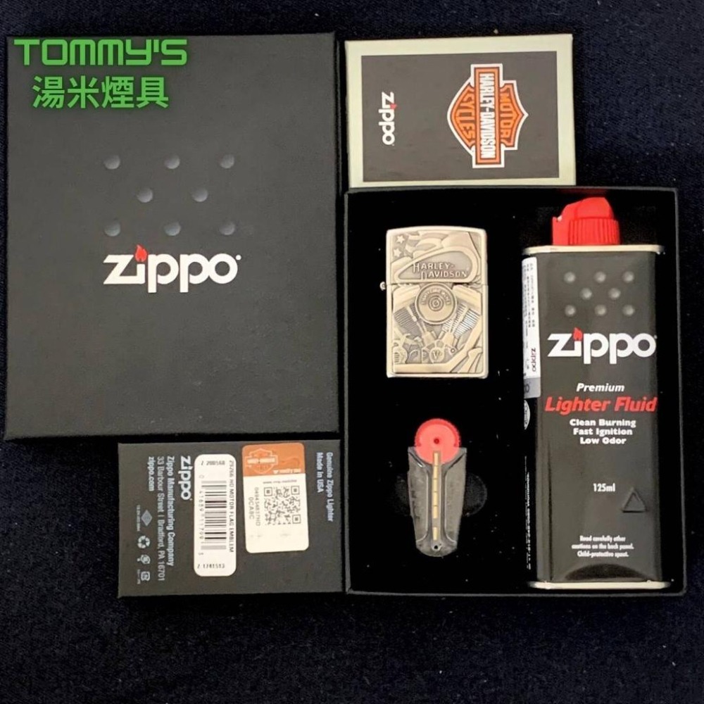 『實體店面🏠』正品 美國Zippo 打火機- 哈雷系列-鍍鉻刷舊機身『V2引擎』型號29266『湯米煙具』-細節圖6