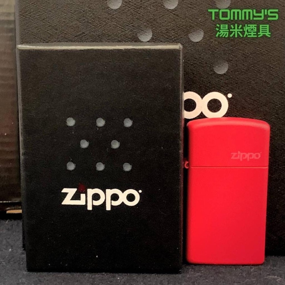 『實體店面🏠』正品 美國Zippo 打火機-Slim袖珍版機身『紅色消光烤漆』型號1633ZL『湯米煙具』-細節圖8
