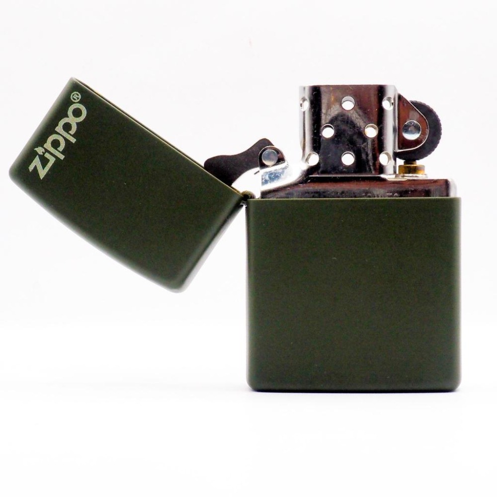 『實體店面🏠』正品 美國Zippo 打火機-消光烤漆機殼『軍綠色』型號221ZL『湯米煙具』-細節圖4