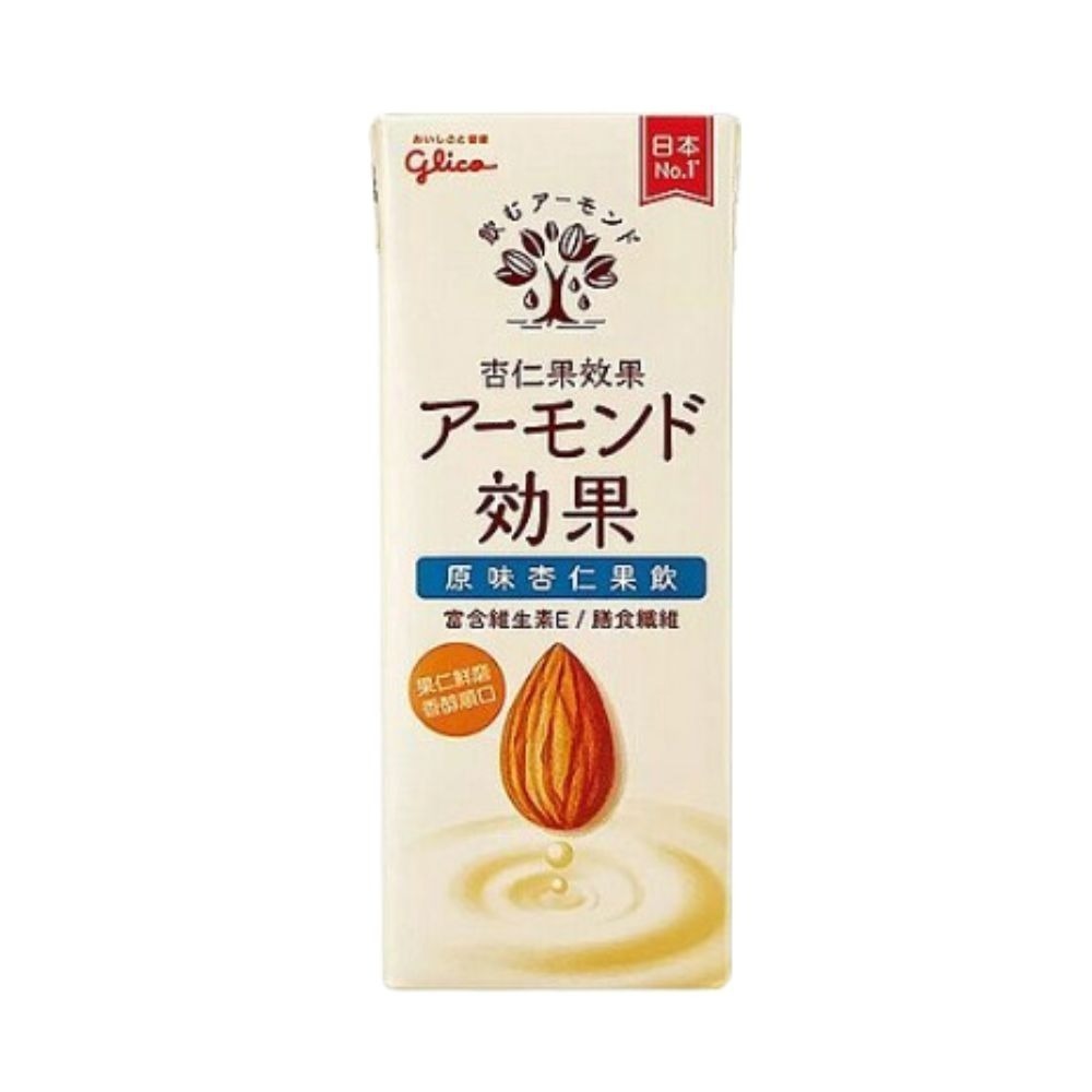 【KKM營養屋】日本 格力高 杏仁果飲 原味/無糖 196mlx12瓶(超取一單限12瓶) 日本原裝進口 零乳糖-規格圖1