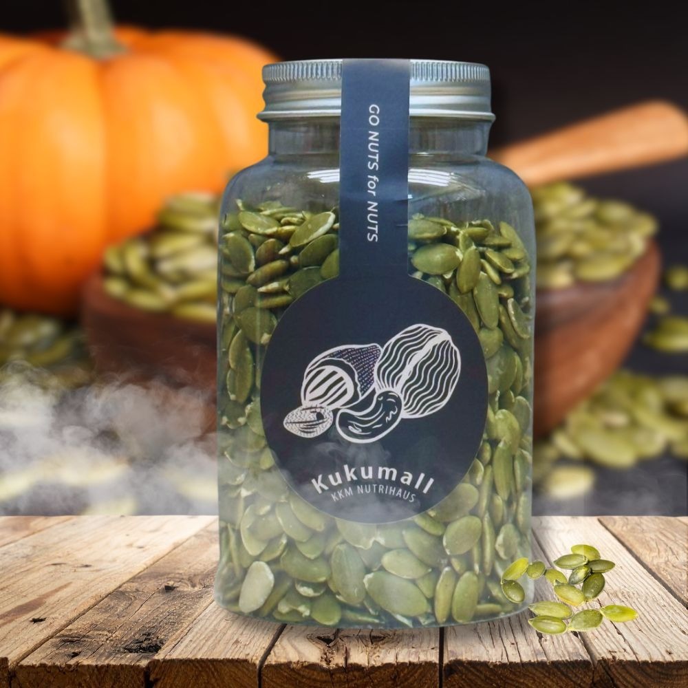 【KKM營養屋】原味 南瓜子 220g/罐 無調味 低溫 烘焙 無油 無鹽 每日補給 小罐裝 堅果零食-細節圖2