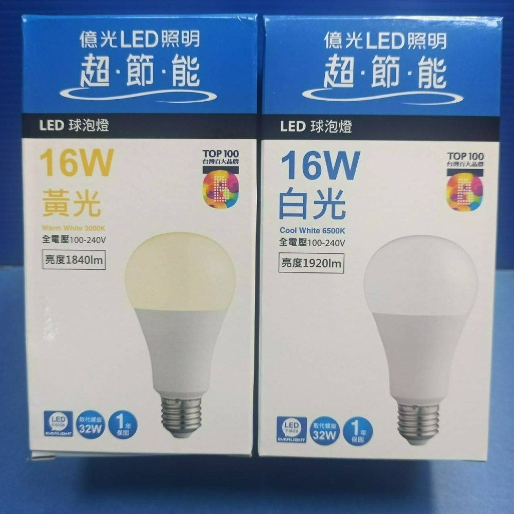 含稅 EVERLIGHT 億光 LED 超節能 超高光效 E27 10W/13W/16W 燈泡 黃光/自然光/白光-細節圖4
