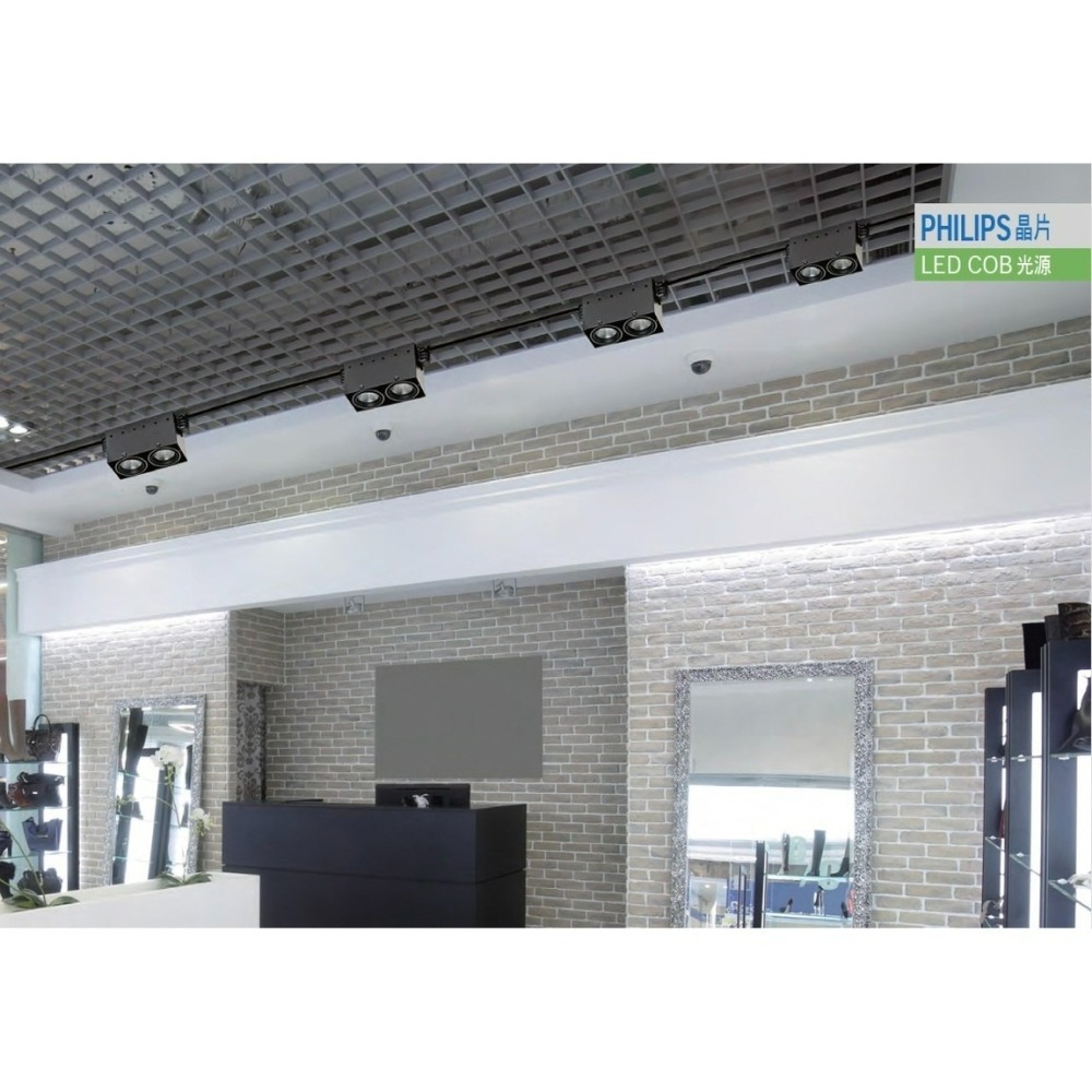 含稅 EBE 模組型軌道式 軌道燈盒燈 Ra90 AR70 COB 12W/24W/36W (單燈/雙燈/三燈) 全電壓-細節圖2