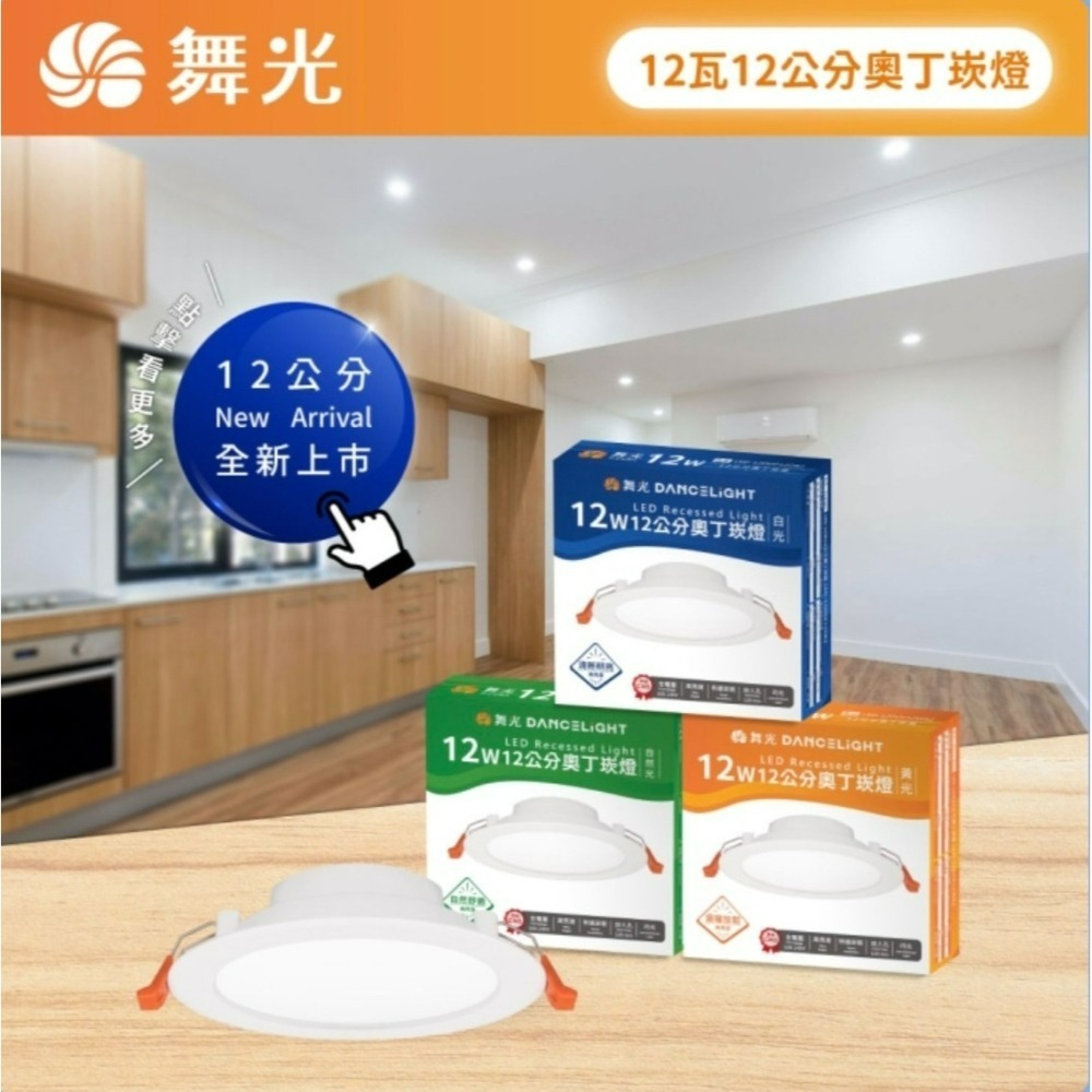 含稅 DANCELIGHT 舞光 奧丁崁燈 12cm 12W /15cm 12/16/18W(黃光/自然光/白光)全電壓-細節圖3