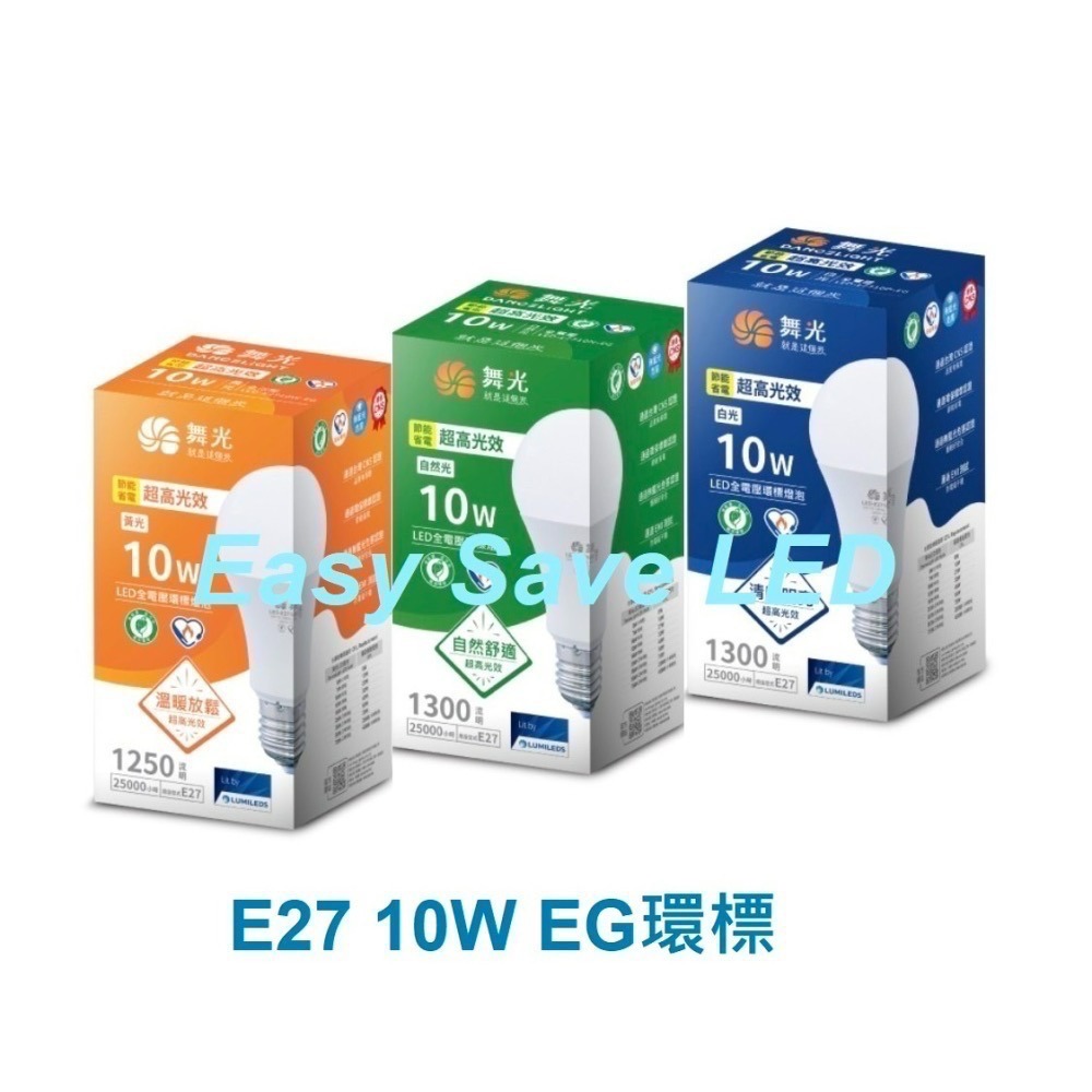 含稅 DANCELIGHT 舞光 E27 節能標章 超高光效 燈泡 10W/12W/16W(黃光/自然光/白光) 全電壓-細節圖3