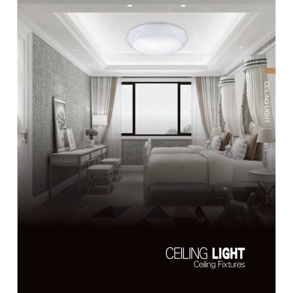 含稅 KAOS LED 遙控調光調色吸頂燈 40W/60W 鑽石罩 附遙控器 3000K黃光~6000K白光 全電壓-細節圖3