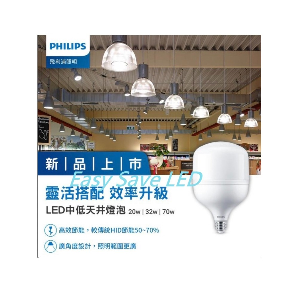 含稅 PHILIPS 飛利浦 LED 中低天井燈 E27 20W/32W ; E40 70W 全電壓-細節圖2