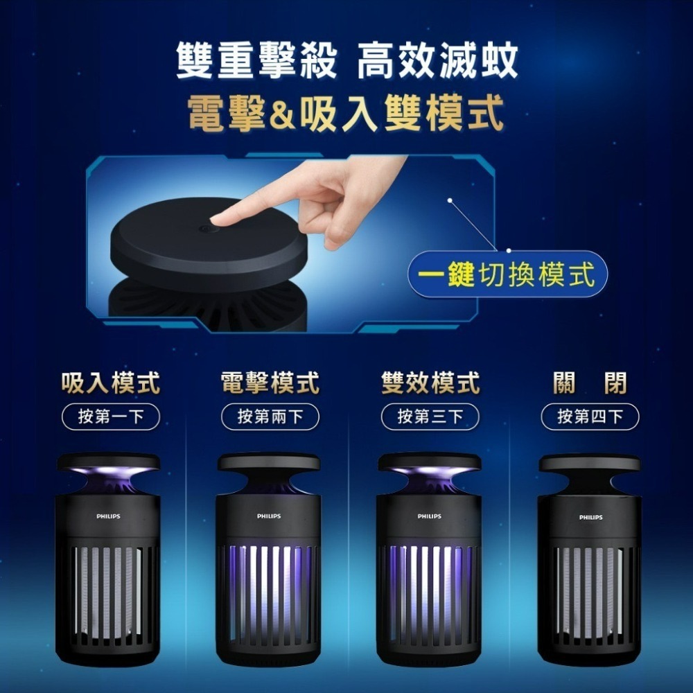 含稅 PHILIPS 飛利浦 電擊吸入式捕蚊燈 66275 K1 小金殺電擊吸入式 捕蚊燈 防蚊 除蚊 滅蚊-細節圖4