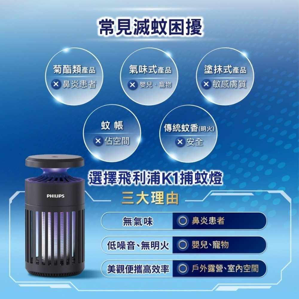 含稅 PHILIPS 飛利浦 電擊吸入式捕蚊燈 66275 K1 小金殺電擊吸入式 捕蚊燈 防蚊 除蚊 滅蚊-細節圖5